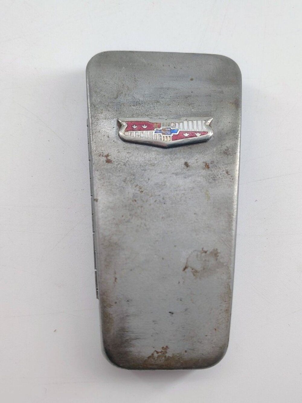 Vintage 1950s Mid-Century Metal Key Case Holder Chevrolet Automotive Car Emblem